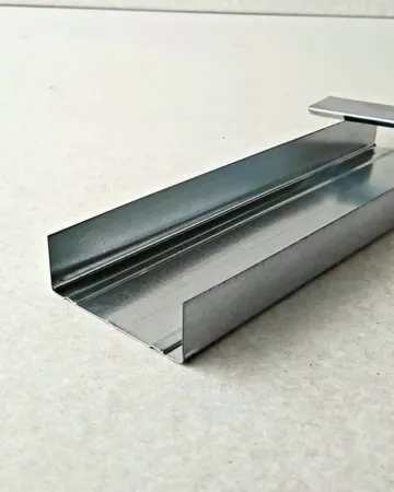 Duvar U75 profili: yalıtımlı alçıpan duvarlar için 75 mm galvaniz U ray