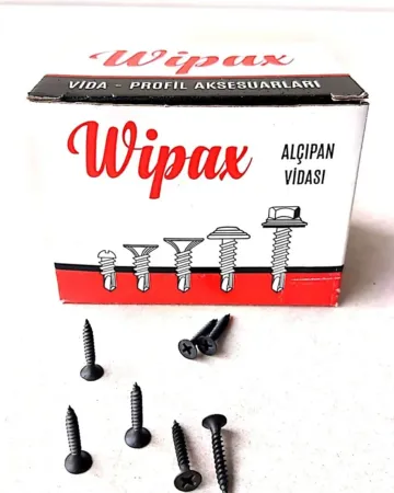 Wipax alçıpan vidası: alçı levhayı metal profile sabitleyen sivri uçlu vida